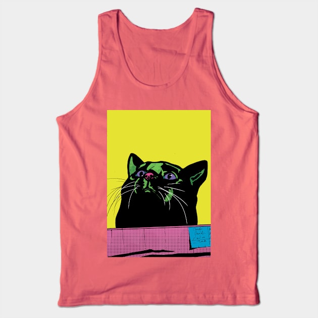 Fat Cat in a Box Tank Top by ElenaCasiglio